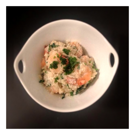 Shrimp Risotto with Watercress